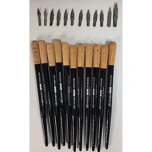 Vintage 1015 Eagle Cortex Cork Grip Calligraphy Dip Pen Nib Holders Various Tips